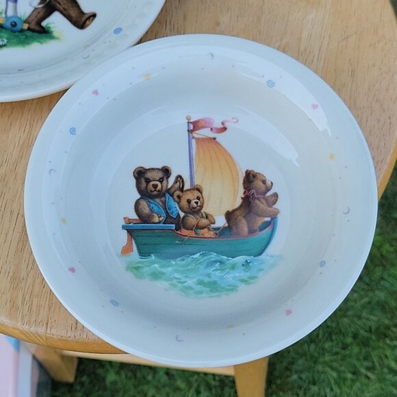 Lenox Heirloom China Bears 3 pieces Child Set Dish in a box - Picture 3 of 14